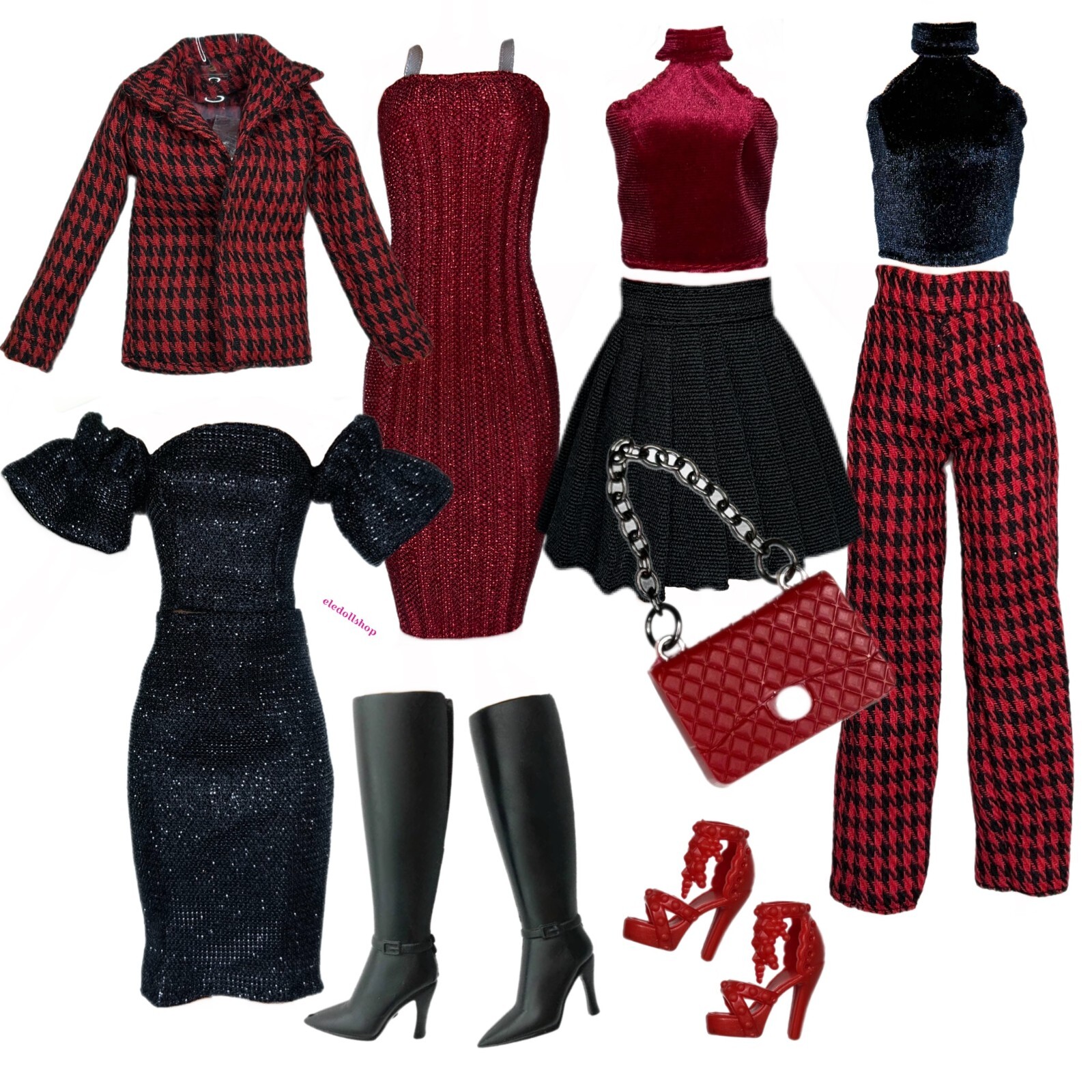 Eledoll CLOTHES Fashion Pack Ruby Red Set Eledoll CLOTHES Fashion Pack Ruby Red Set