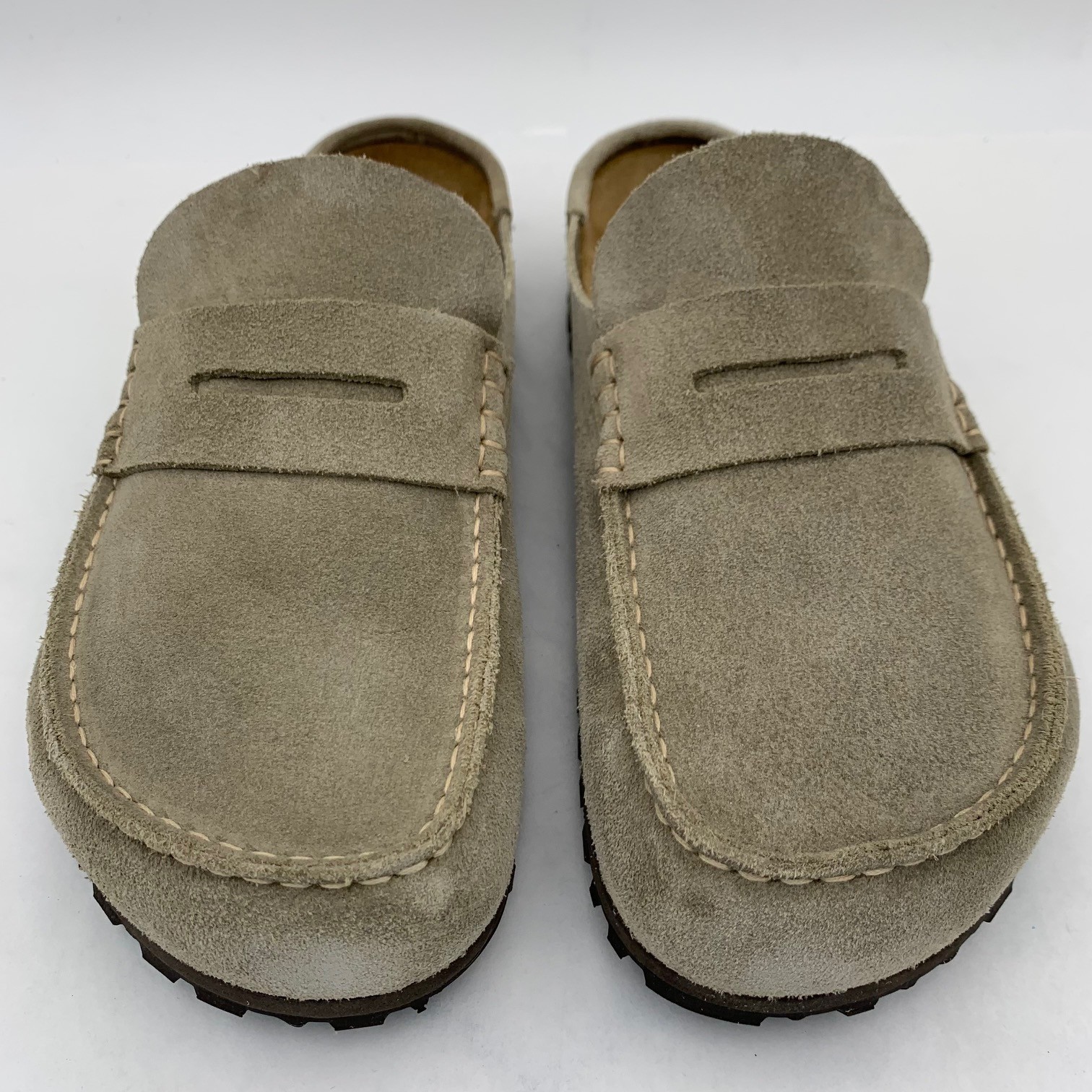 Birkenstock New w/o Box Naples Wrapped Taupe Suede Leather Regular 1029675 Birkenstock New w/o Box Naples Wrapped Taupe Suede Leather Regular 1029675