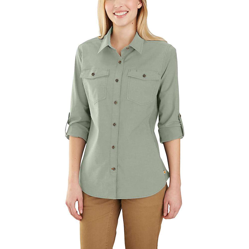 Carhartt Women Regular Rugged Flex Bozeman Shirt \'Tinted Sage\'