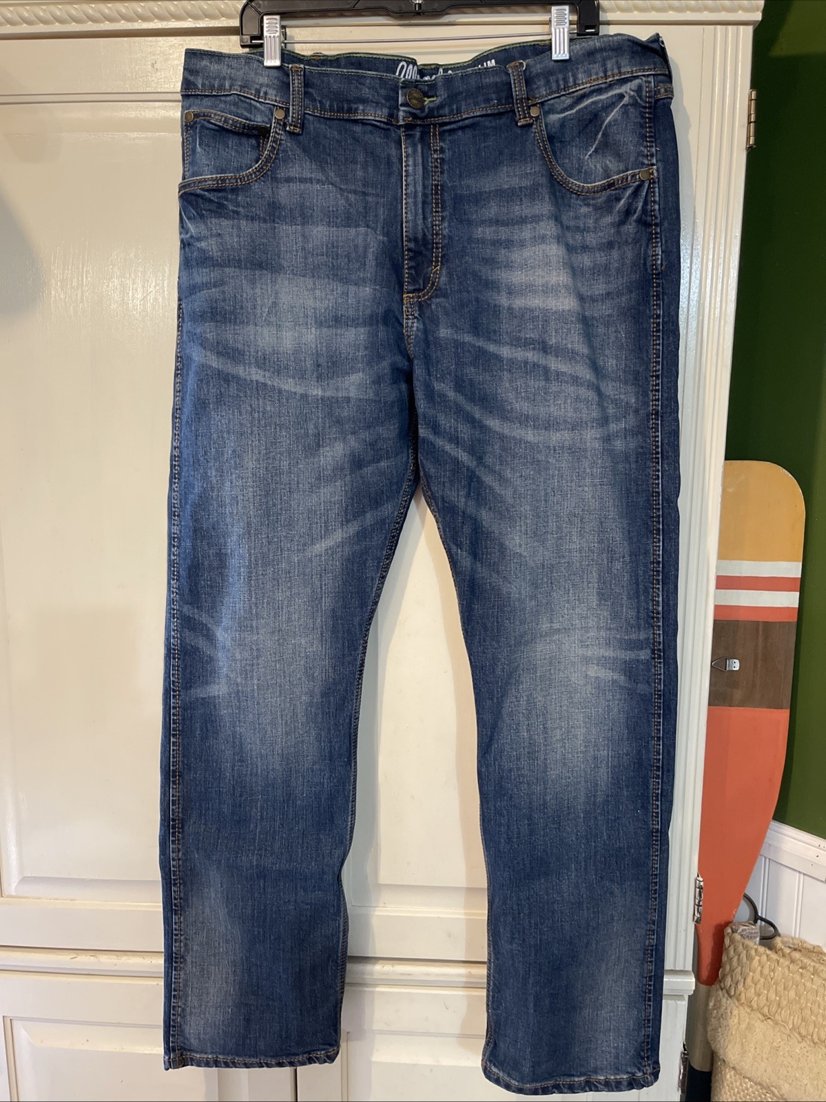 Wrangler Retro Slim Straight Jean Men 38x32 Blue Cowboy Rodeo Western Ranch Wear Wrangler Retro Slim Straight Jean Men 38x32 Blue Cowboy Rodeo Western Ranch Wear