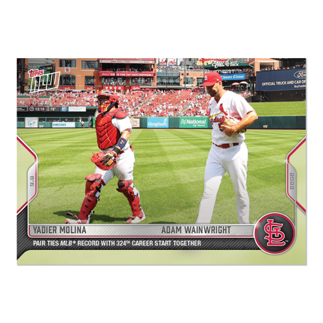 2022 Topps Now #863 Yadier Molina Adam Wainwright St. Louis Cardinals - IN HAND