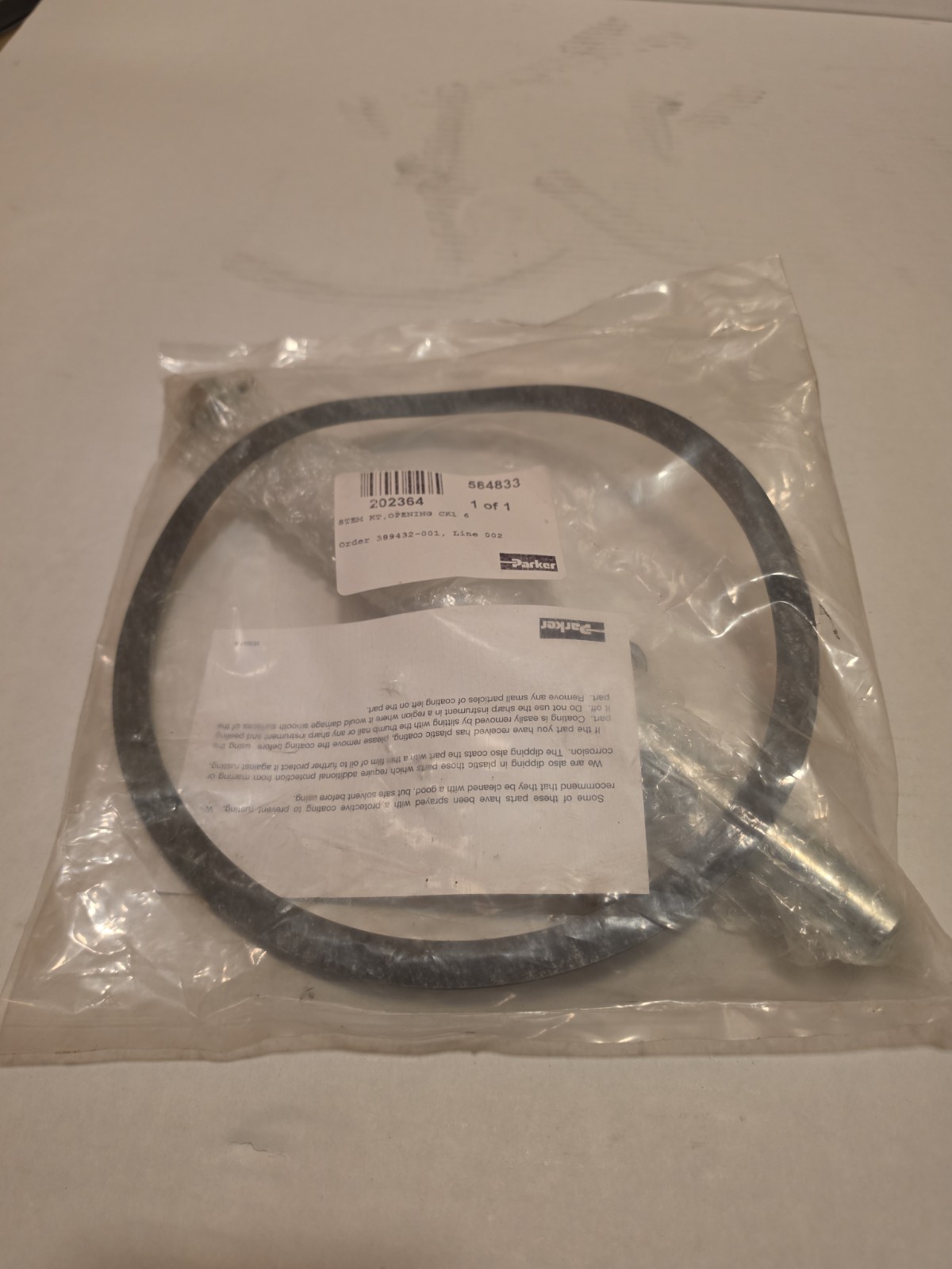 👍 *SEALED NEW* PARKER REFRIGERANT 202364 OPENING STEM KIT CK1 6 👍 *SEALED NEW* PARKER REFRIGERANT 202364 OPENING STEM KIT CK1 6
