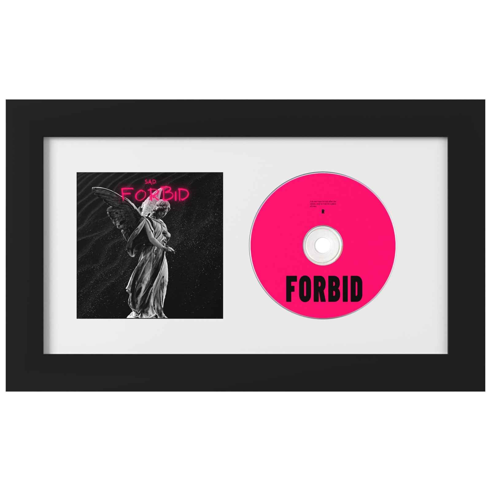 CD Frame, 6.7x12.2 Wall Display, Black, Pack of 1