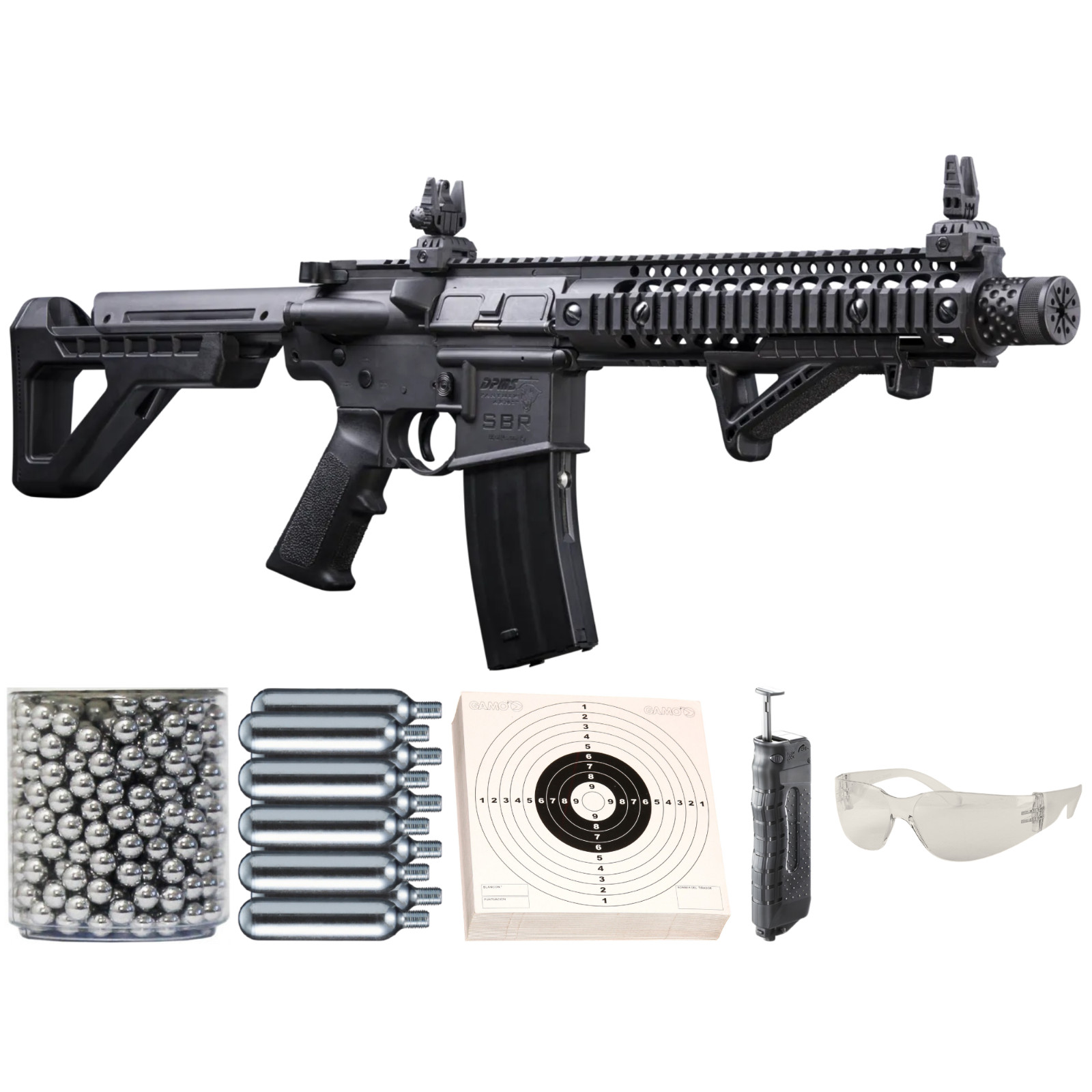 ArmyBoy Crosman DPMS SBR Full-Auto CO2 BB Gun Rifle Bundle - Ready-To-Shoot-Kit ArmyBoy Crosman DPMS SBR Full-Auto CO2 BB Gun Rifle Bundle - Ready-To-Shoot-Kit