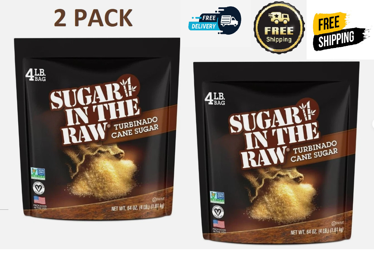 Sugar in the Raw Turbinado Cane Sugar, 64 oz  NEW 2 Pack