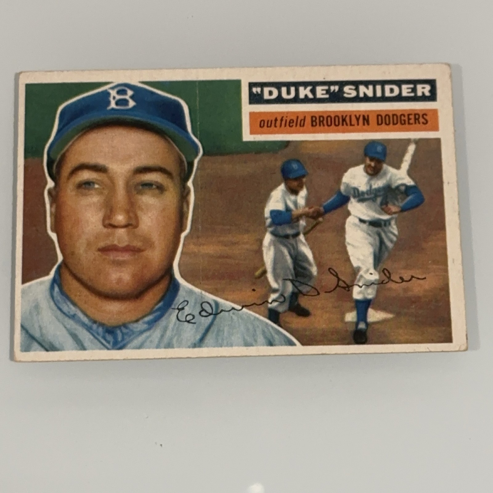 1956 Topps Duke Snider #150 Brooklyn Dodgers Baseball Original Vintage