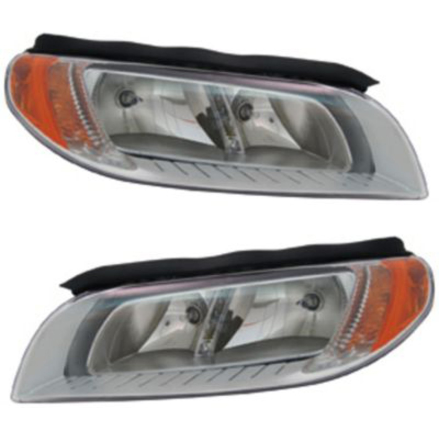 Headlight Assembly Set For 2008-2013 Volvo S80 XC70 Driver Passenger With Bulb