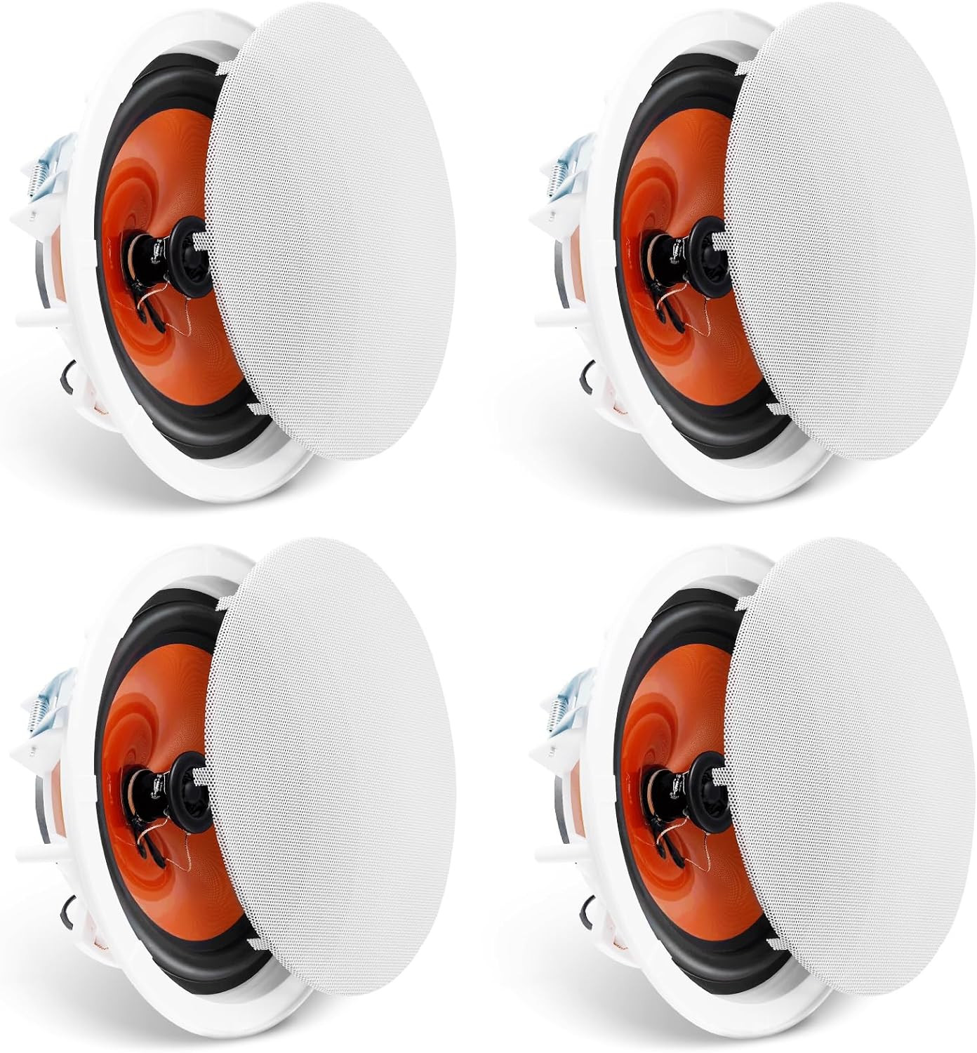 VEVOR 4 Pcs 8 Inch in Ceiling Speakers, 400W Flush Mount Ceiling & In-Wall Speak