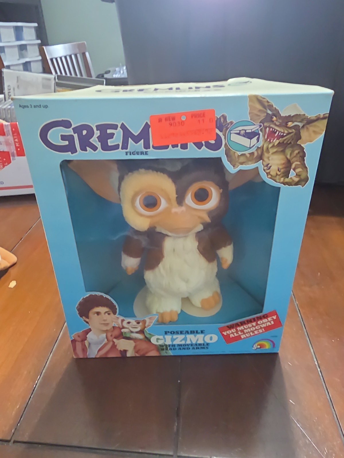 LJN Gremlins Gizmo Mogwai Poseable Action Figure Brown/White w/ Box 1984 NIB