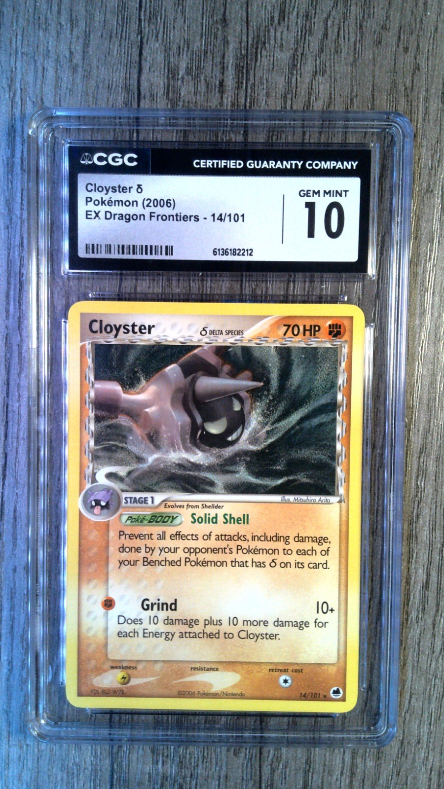 CLOYSTER DELTA EX DRAGON FRONTIERS 2006 14/101 CGC 10