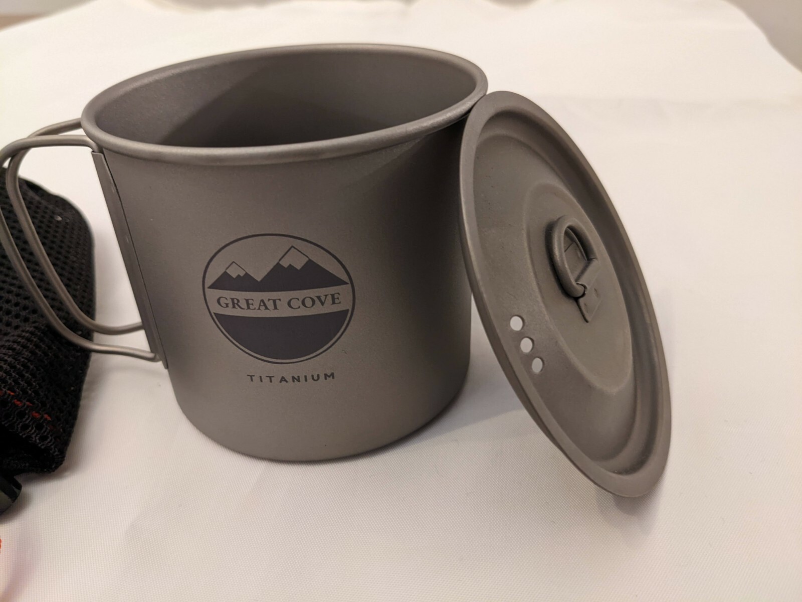Great Cove Titanium 600ml Cooking Pot/Mug with Bag & Lid for Backpacking/Camping Great Cove Titanium 600ml Cooking Pot/Mug with Bag & Lid for Backpacking/Camping