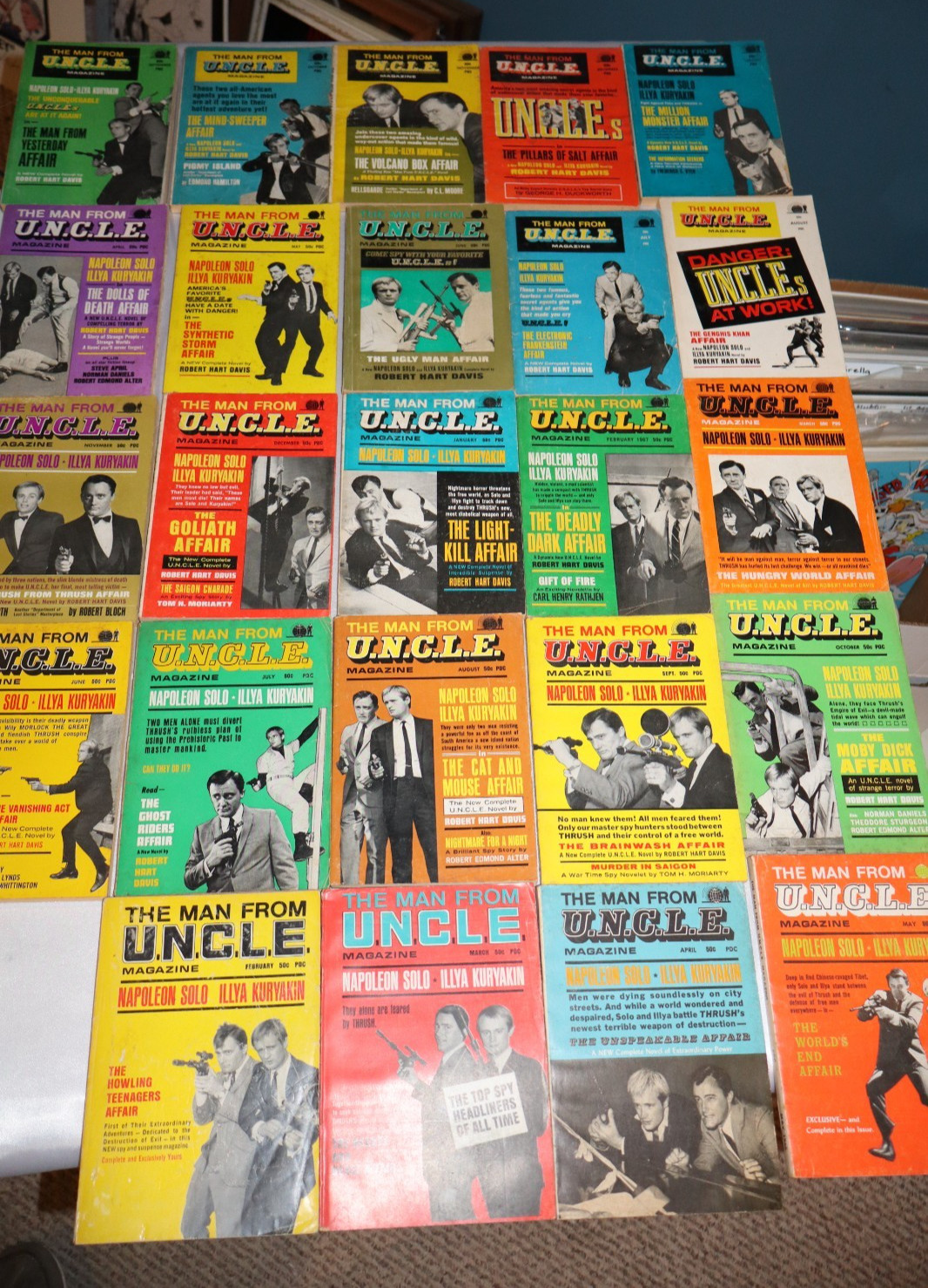 Complete 1960s Set 24 Man from Uncle Magazines Robert Vaughn David McCallum Rare