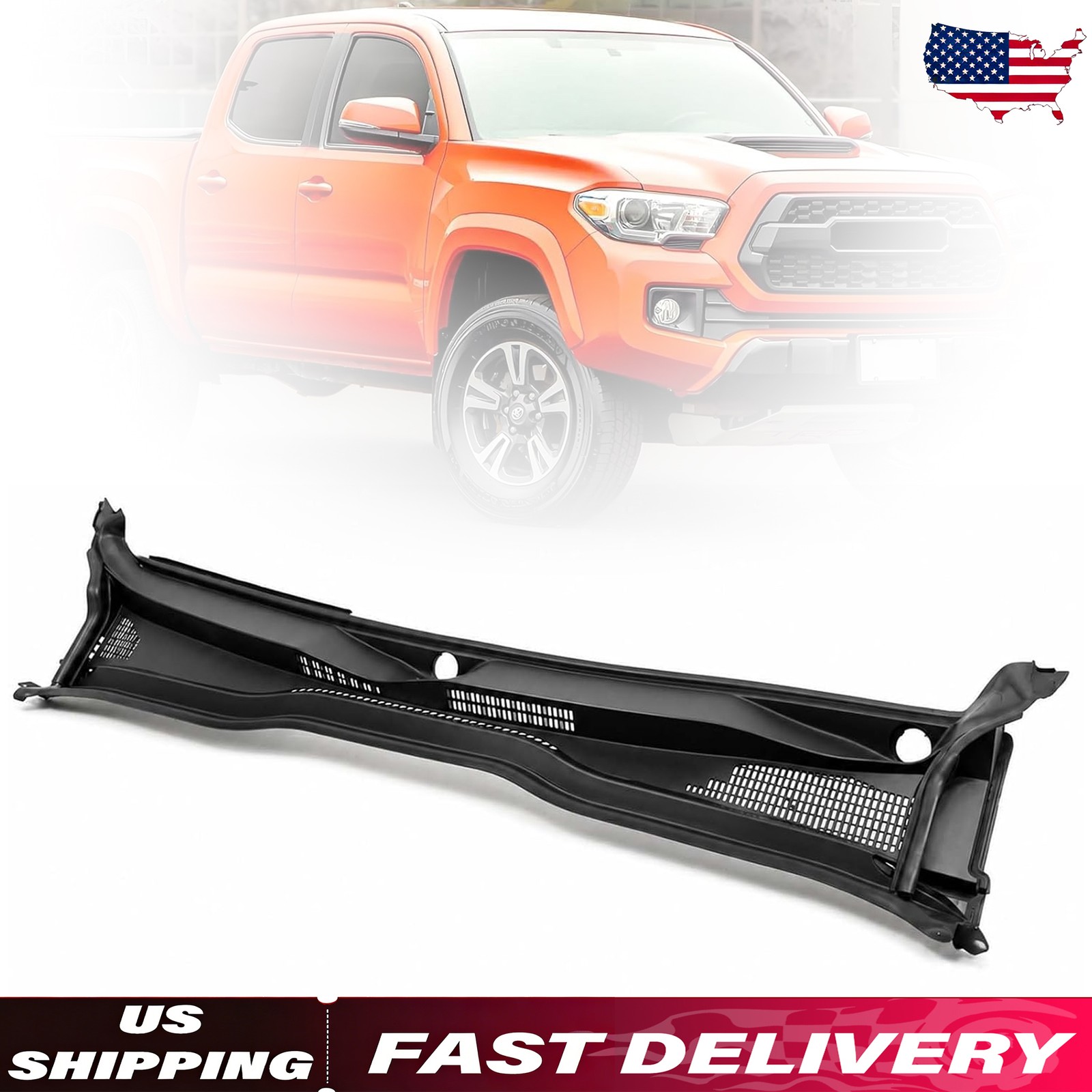 Front Windshield Cowl Vent Trim Grille Panel For 16-23 Toyota Tacoma 55708-04072