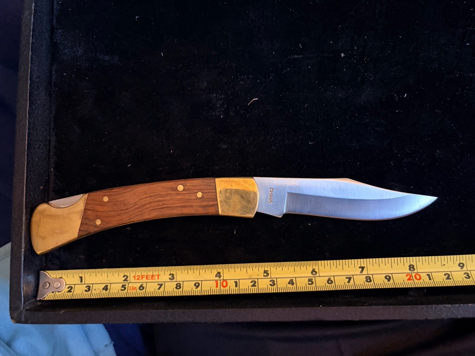 Vintage Kutmaster USA folding pocket knife brass/wood Vintage Kutmaster USA folding pocket knife brass/wood