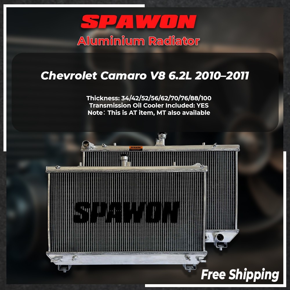 SPAWON 3 Row Aluminum Engine Cooling Radiator Chevrolet Camaro V8 6.2L 2010-2011 SPAWON 3 Row Aluminum Engine Cooling Radiator Chevrolet Camaro V8 6.2L 2010-2011