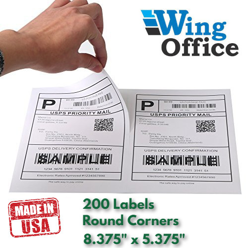 Wing Office - 200 - Shipping Labels - 8.375