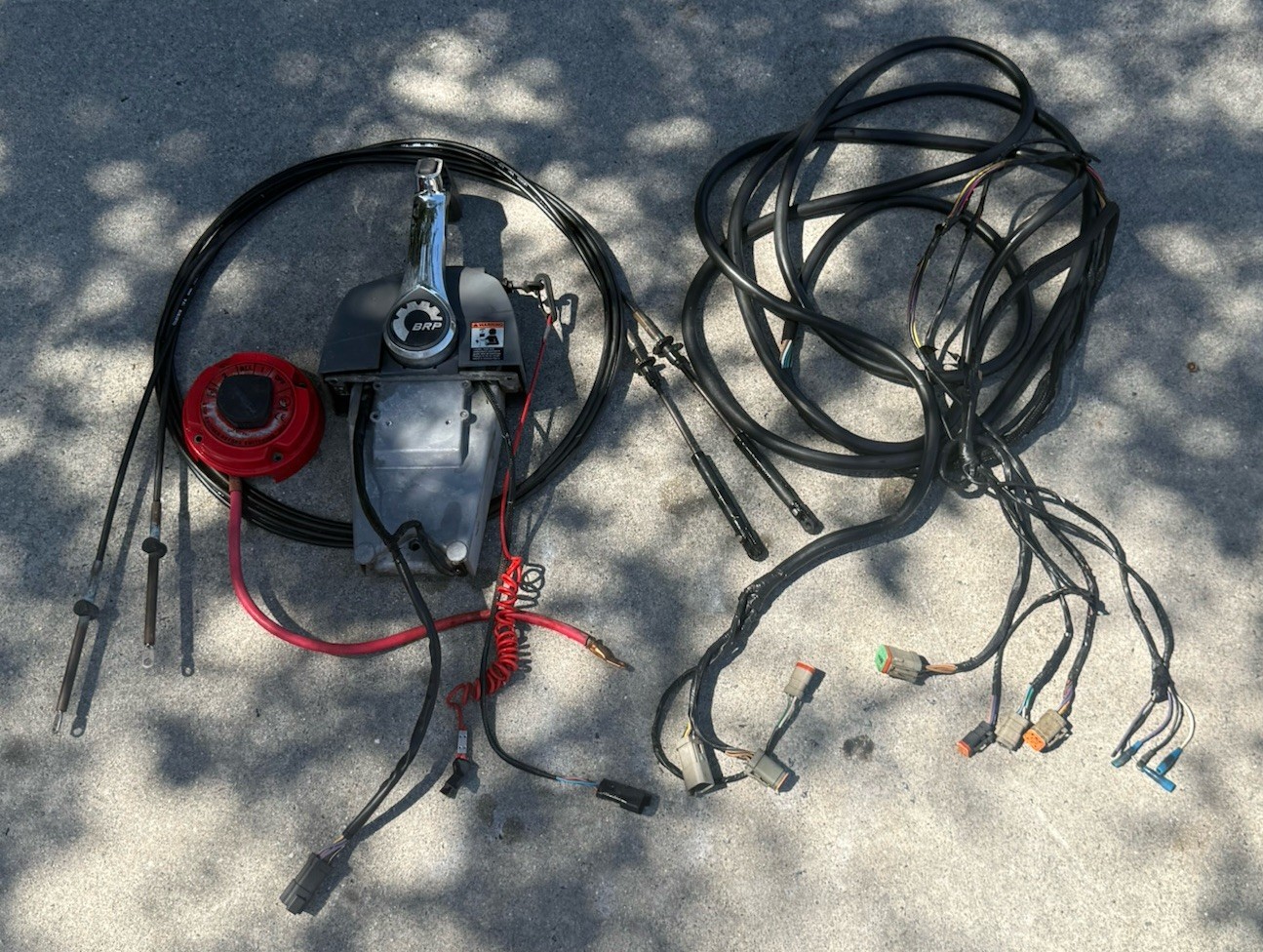 Evinrude E-TEC 115 HP Binnacle Remote Control w/ Key Cables Wiring Harness OEM