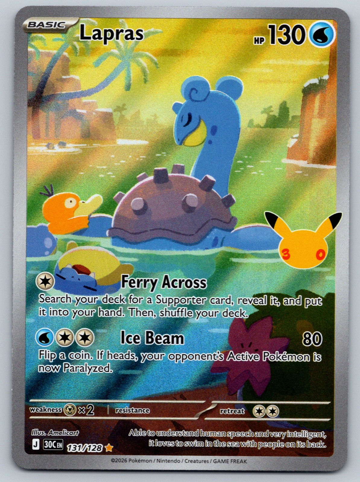 Lapras 30th Celebration #131/128 Lapras 30th Celebration #131/128