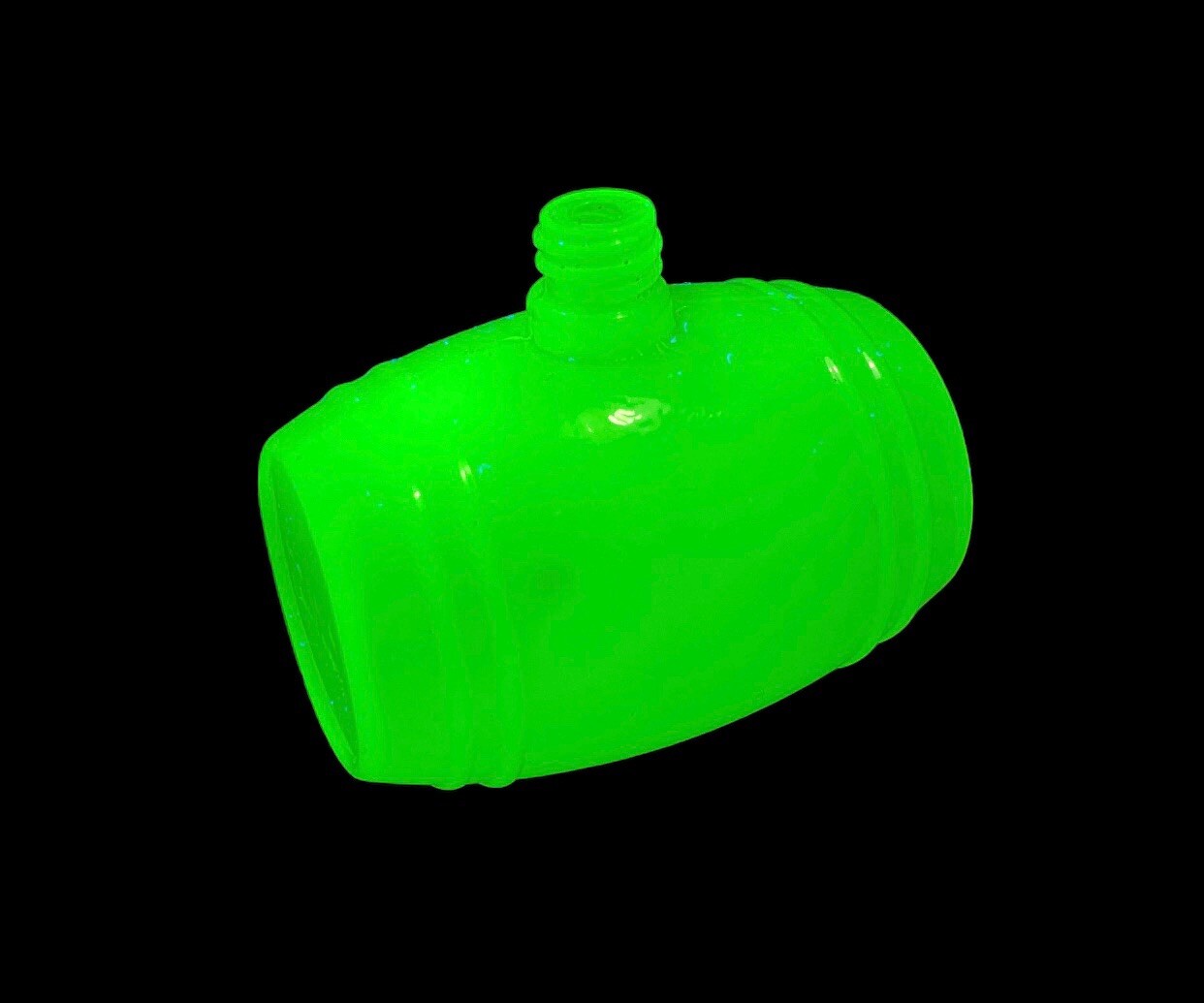 Antique Uranium Barrel Perfume Bottle Clifton England Antique Uranium Barrel Perfume Bottle Clifton England