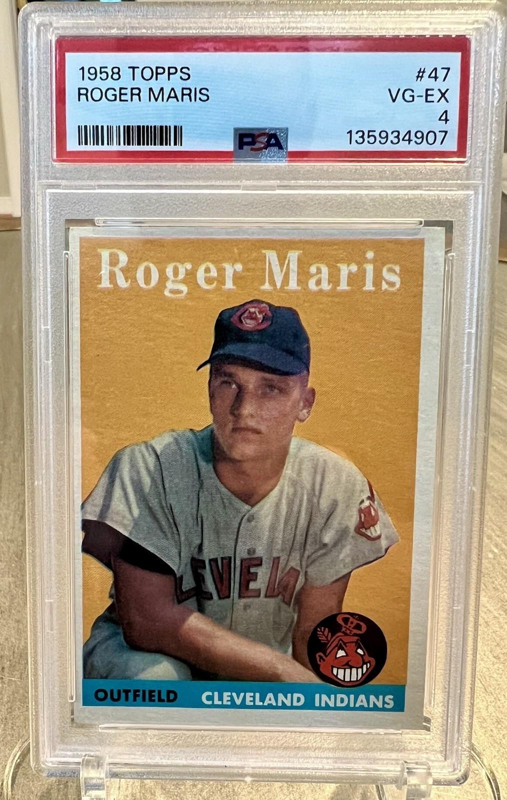 1958 Topps Roger Maris #47 ROOKIE CARD PSA 4 VG-EX Cleveland Indians Baseball 1958 Topps Roger Maris #47 ROOKIE CARD PSA 4 VG-EX Cleveland Indians Baseball