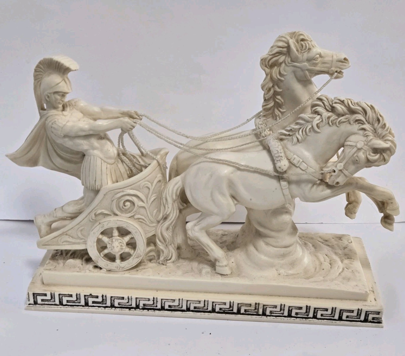 Vintage Roman Chariot Sculpture Amilcare Santini 16\ Vintage Roman Chariot Sculpture Amilcare Santini 16\