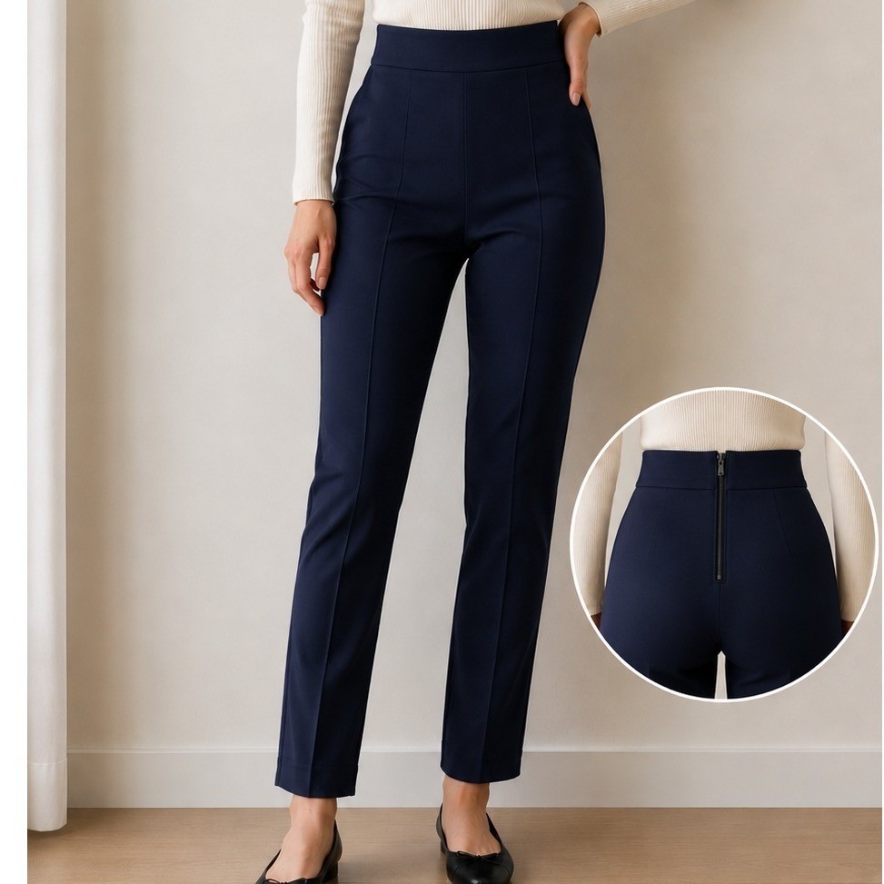 NWT Ann Taylor Petite XS Blue Slim Ankle Pants Career Office Stretch Trousers