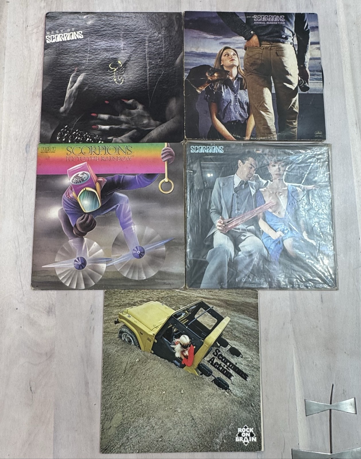 Scorpions Vinyl Record Collection Lot 5 LP 12 inch 33 RPM Germany
