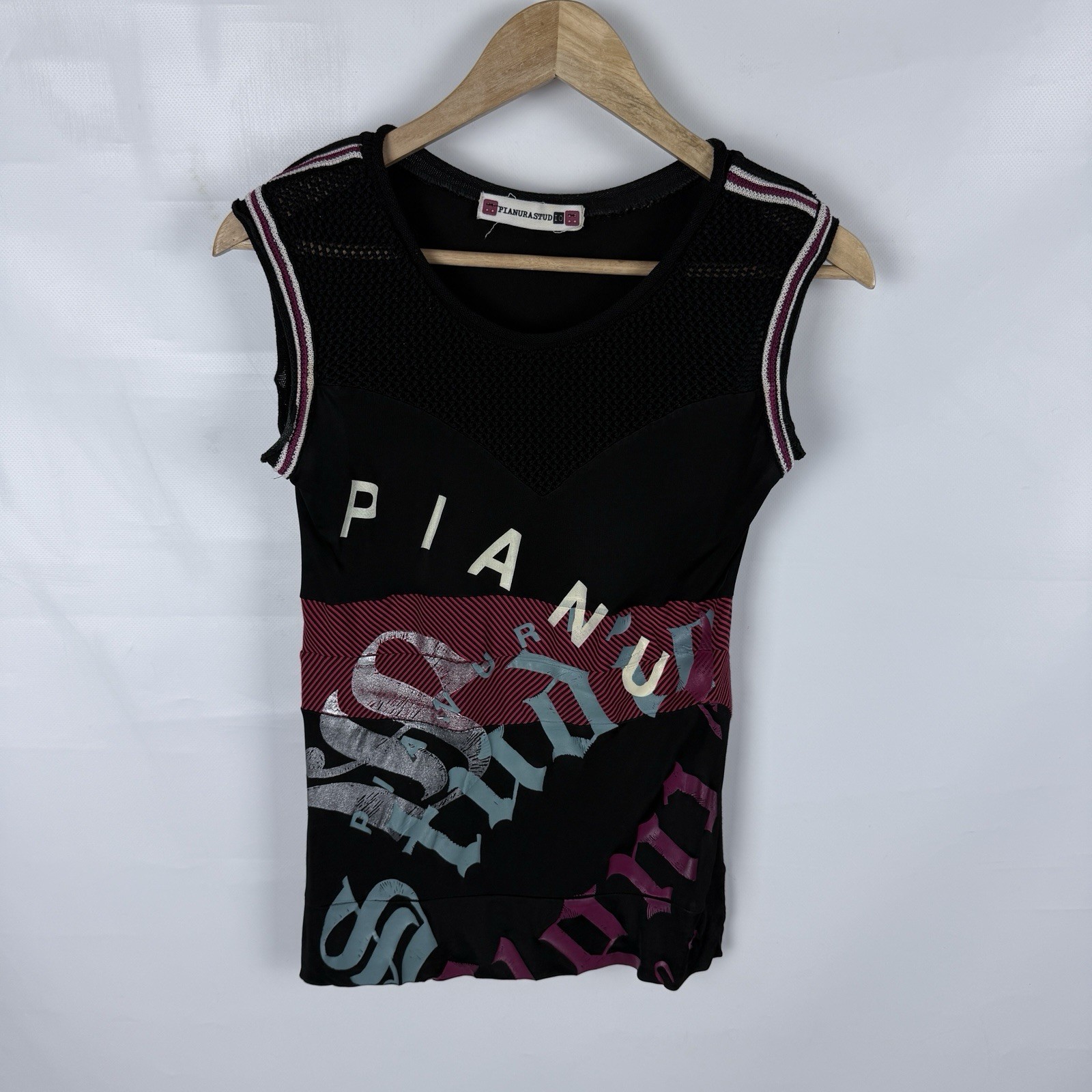 Vintage Pianura Studio Blouse Top Tank Women’s Sz 42 Made In Italy Cotton Y2K Vintage Pianura Studio Blouse Top Tank Women’s Sz 42 Made In Italy Cotton Y2K
