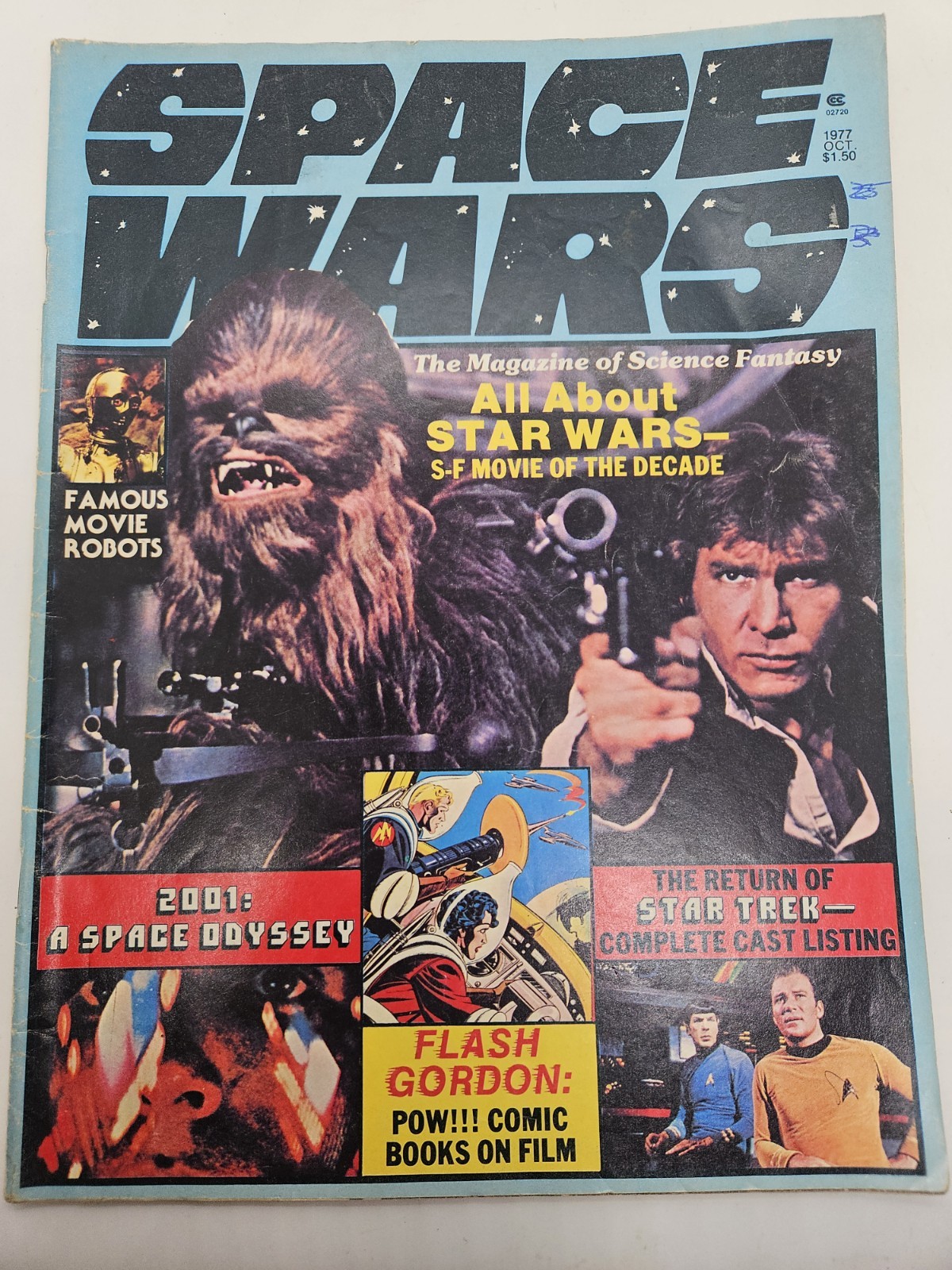 Vintage Original Oct. 1977 SPACE WARS Sci Fi Magazine with STAR WARS Cover