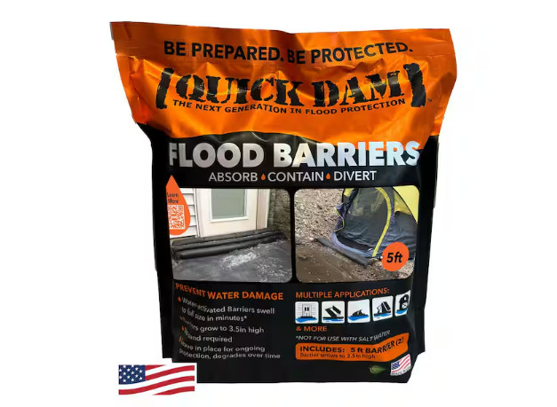 Quick Dam Water Activated 5 ft. Flood Barrier (2-Pack) Quick Dam Water Activated 5 ft. Flood Barrier (2-Pack)