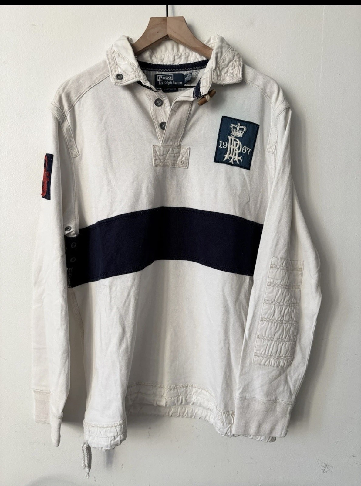 RARE vintage Polo Ralph Lauren P.R.L.C. Nautical Rugby Shirt XL