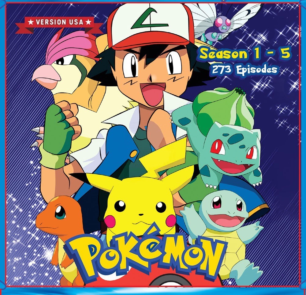 Pokemon Season 1-5 (Vol 1-273 End) 9 discs boxset- US Version DVD - English Dub