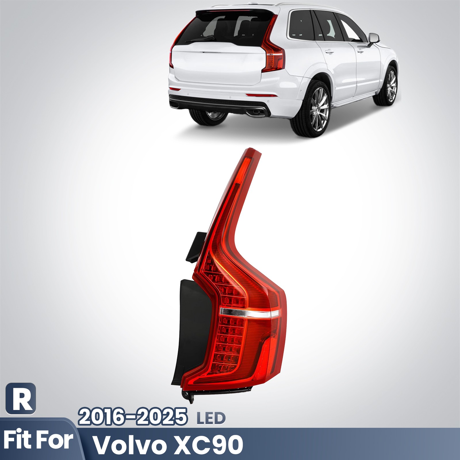 LED Rear Outer Tail Light For 2016-2025 Volvo XC90 Brake Lamp Passenger Side