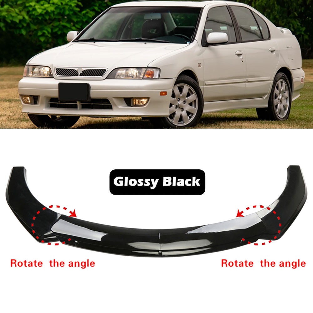 Front Bumper Lip Splitter Spoiler Body Kit Glossy Black For Infiniti G20 1991-01