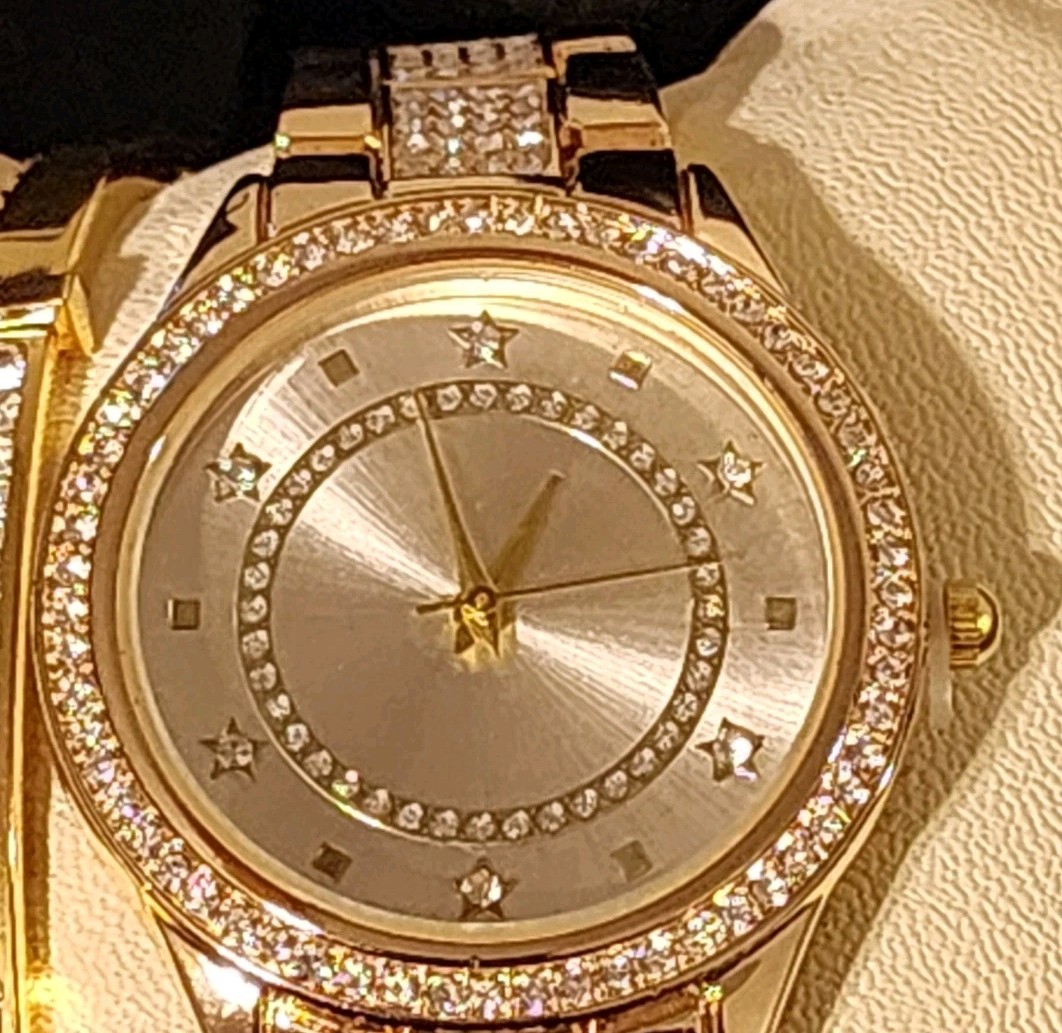 LOULU Gold -Tone Fashion set with Crystal/Rhinestone Paired Bracelet