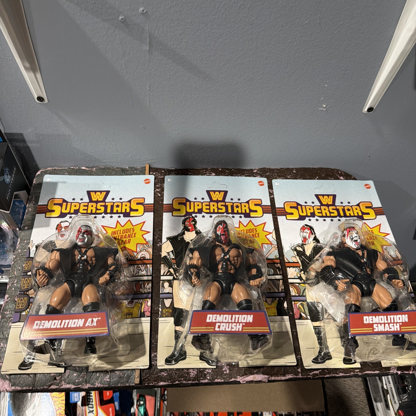 WWE SUPERSTARS SERIES 17 WALMART EXCLUSIVE DEMOLITION AX SMASH CRUSH Unpunched WWE SUPERSTARS SERIES 17 WALMART EXCLUSIVE DEMOLITION AX SMASH CRUSH Unpunched