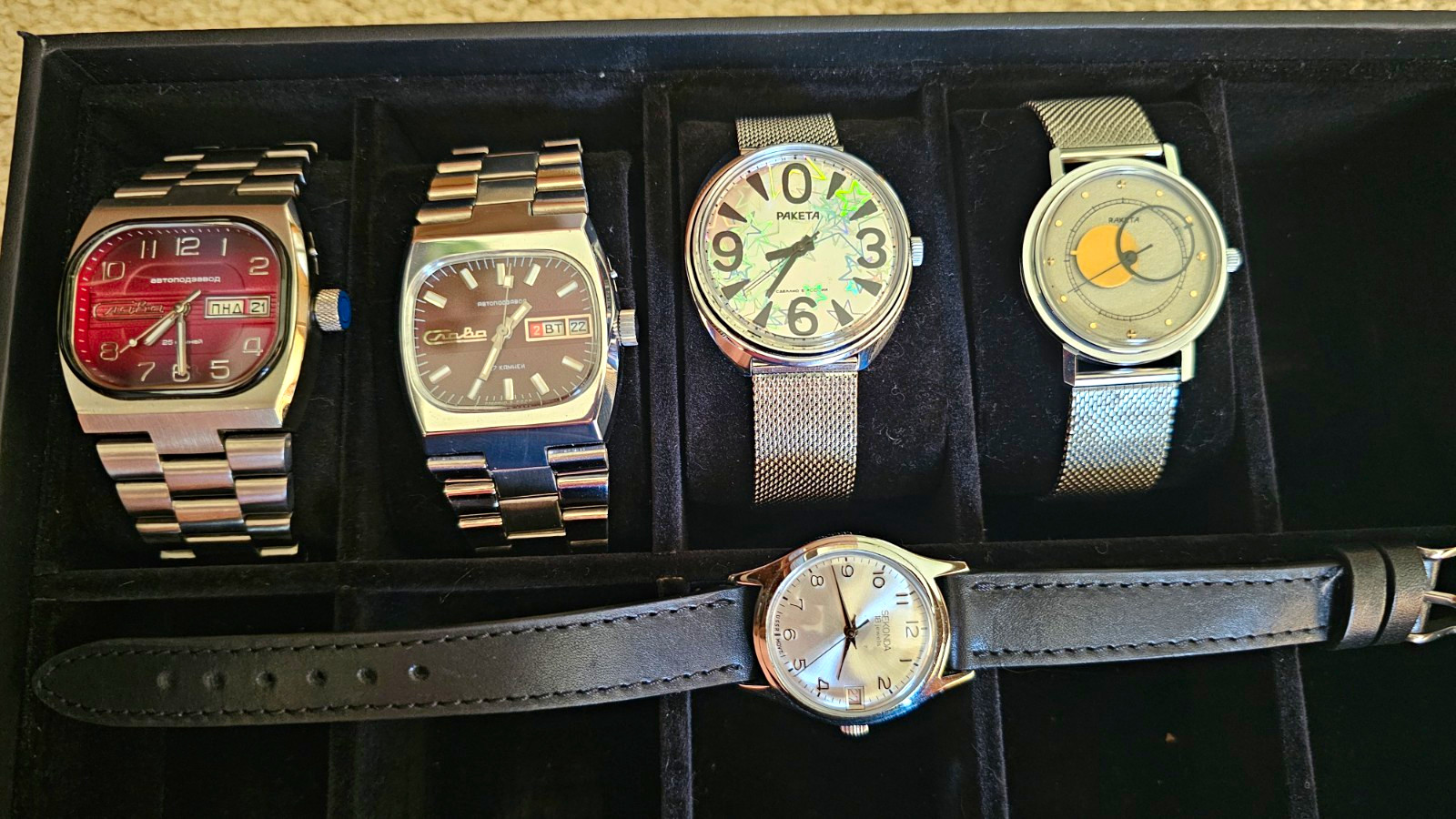 Slava Raketa Sekonda Lot of 5 Vintage Wristwatches for Unisex Adults Slava Raketa Sekonda Lot of 5 Vintage Wristwatches for Unisex Adults