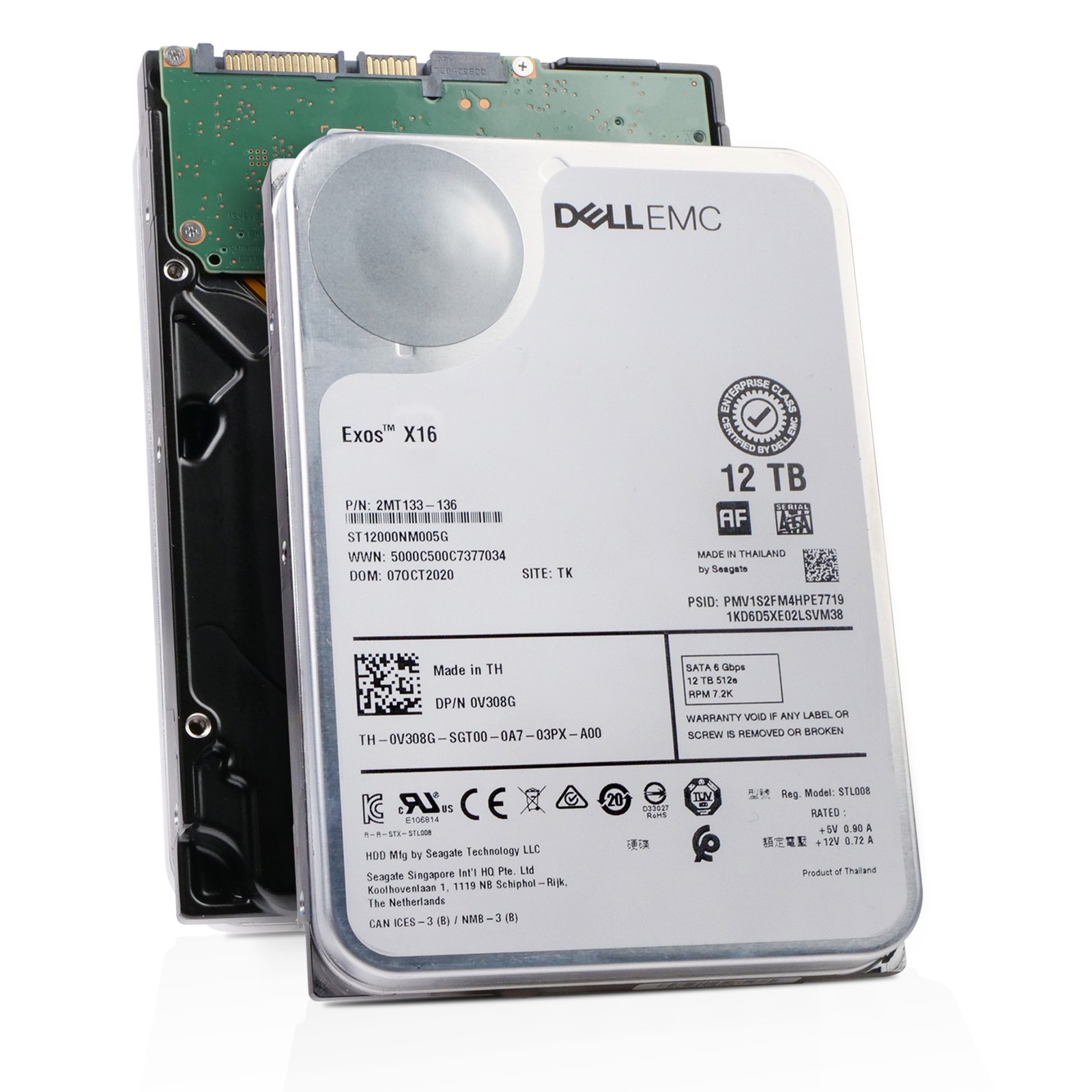 Dell/Seagate Exos X16 12TB ST12000NM005G 7.2K RPM SATA 6Gb/s 512e 3.5\