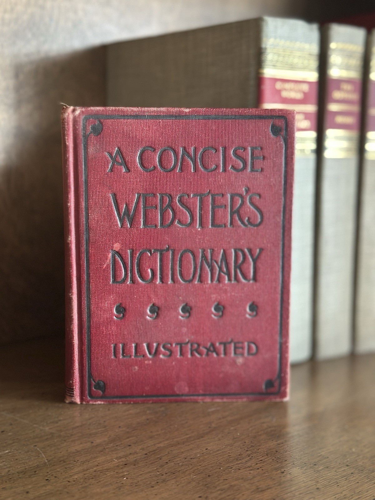 Antique 1895 A Concise Webster’s Dictionary Illustrated Book Stuart Burt