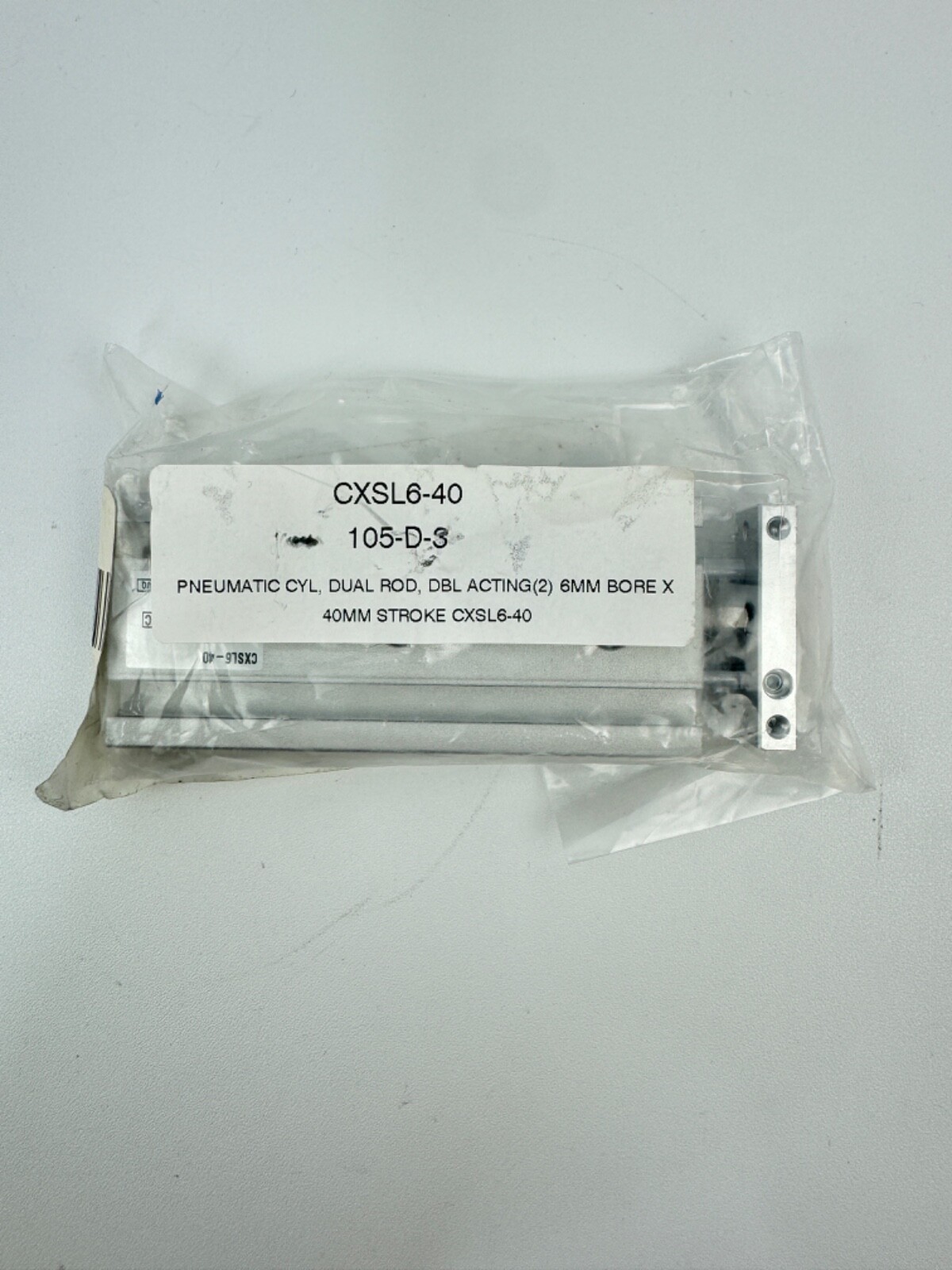 SMC CXSL6-40 Pneumatic Cylinder, Dual Rod 6MM Bore X 40MM Stroke