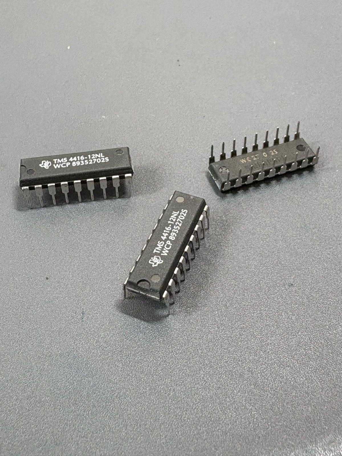 10x TMS4416-12NL Texas Instruments DRAM IC 16-Pin DIP Vintage Memory Chip