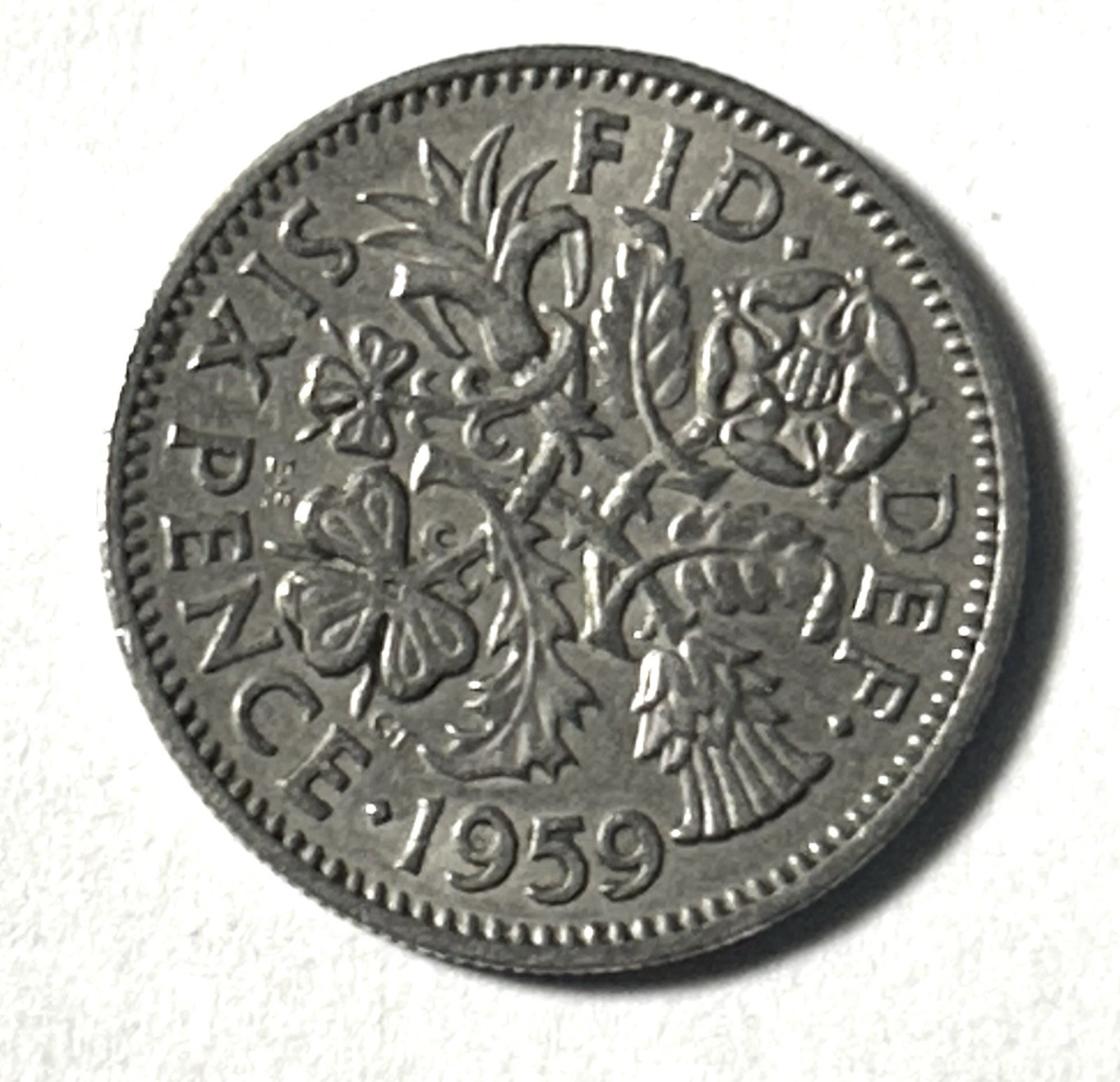 1959 Great Britain 6 Six Pence Wedding Coin. Combined Shipping. 1959 Great Britain 6 Six Pence Wedding Coin. Combined Shipping.