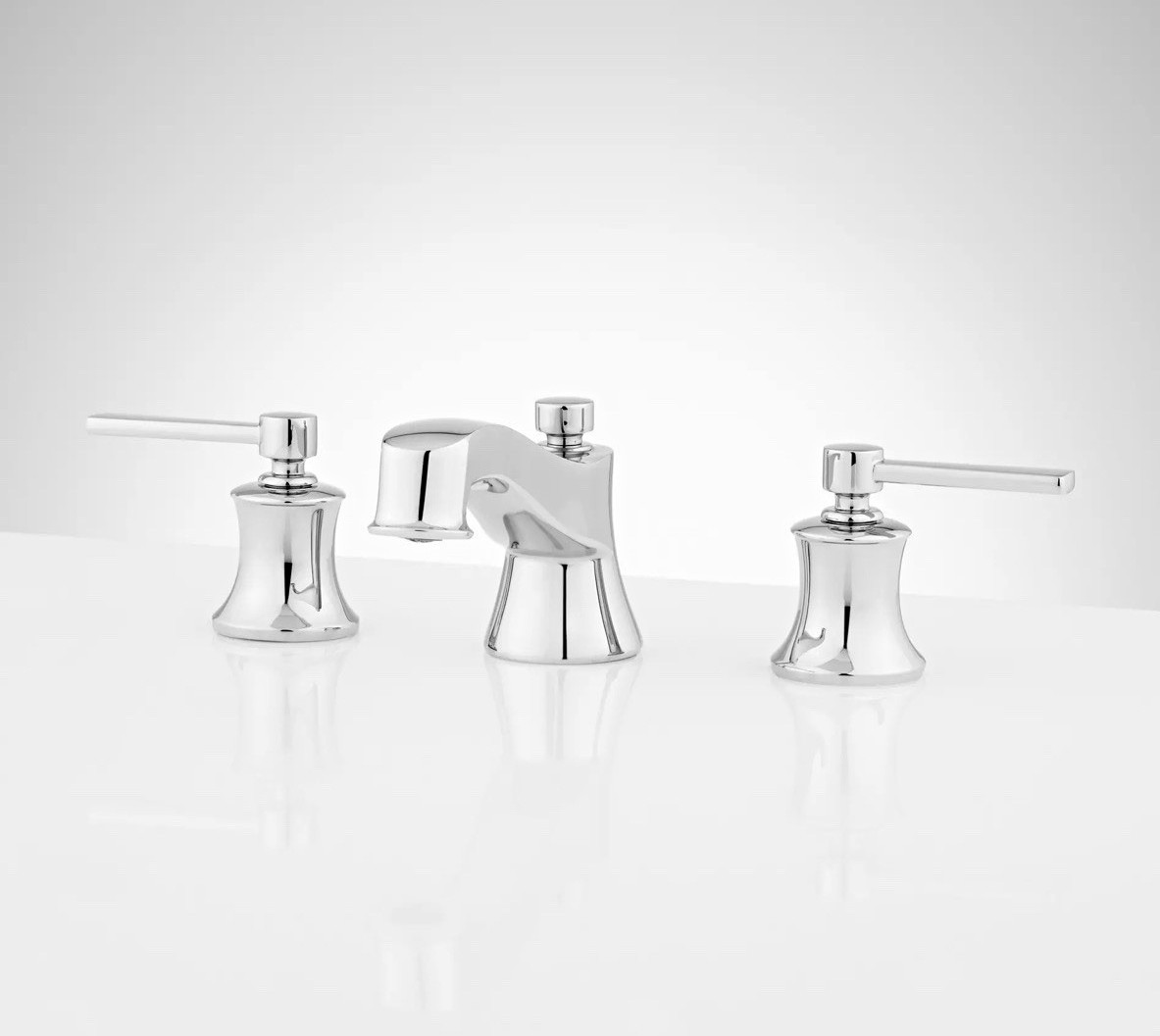Signature Hardware Pendleton Widespread 2-Handle Lever Faucet Nickel WaterSense 