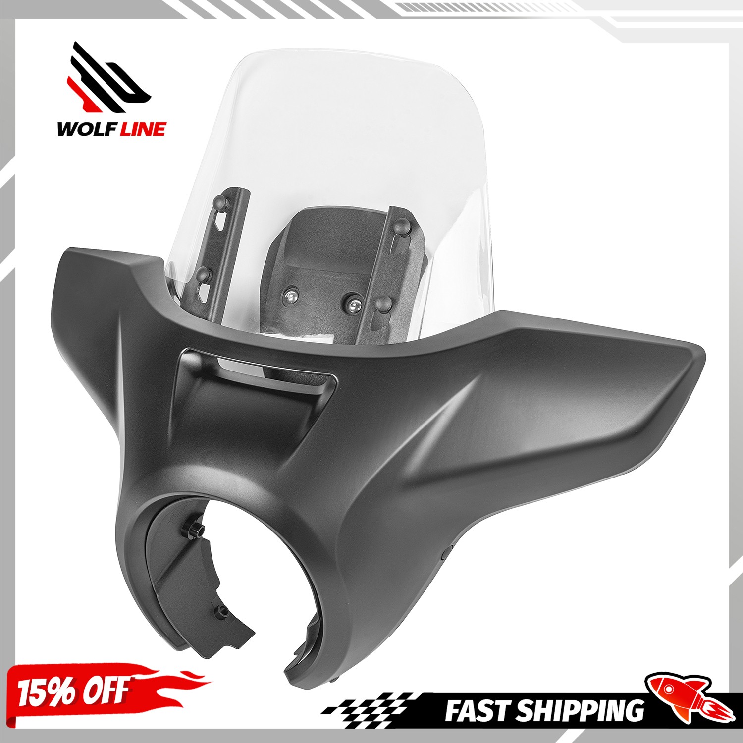 WOLFLINE Windshield Headlight Fairing Kit Set for Honda Rebel 300 500 2020-2026