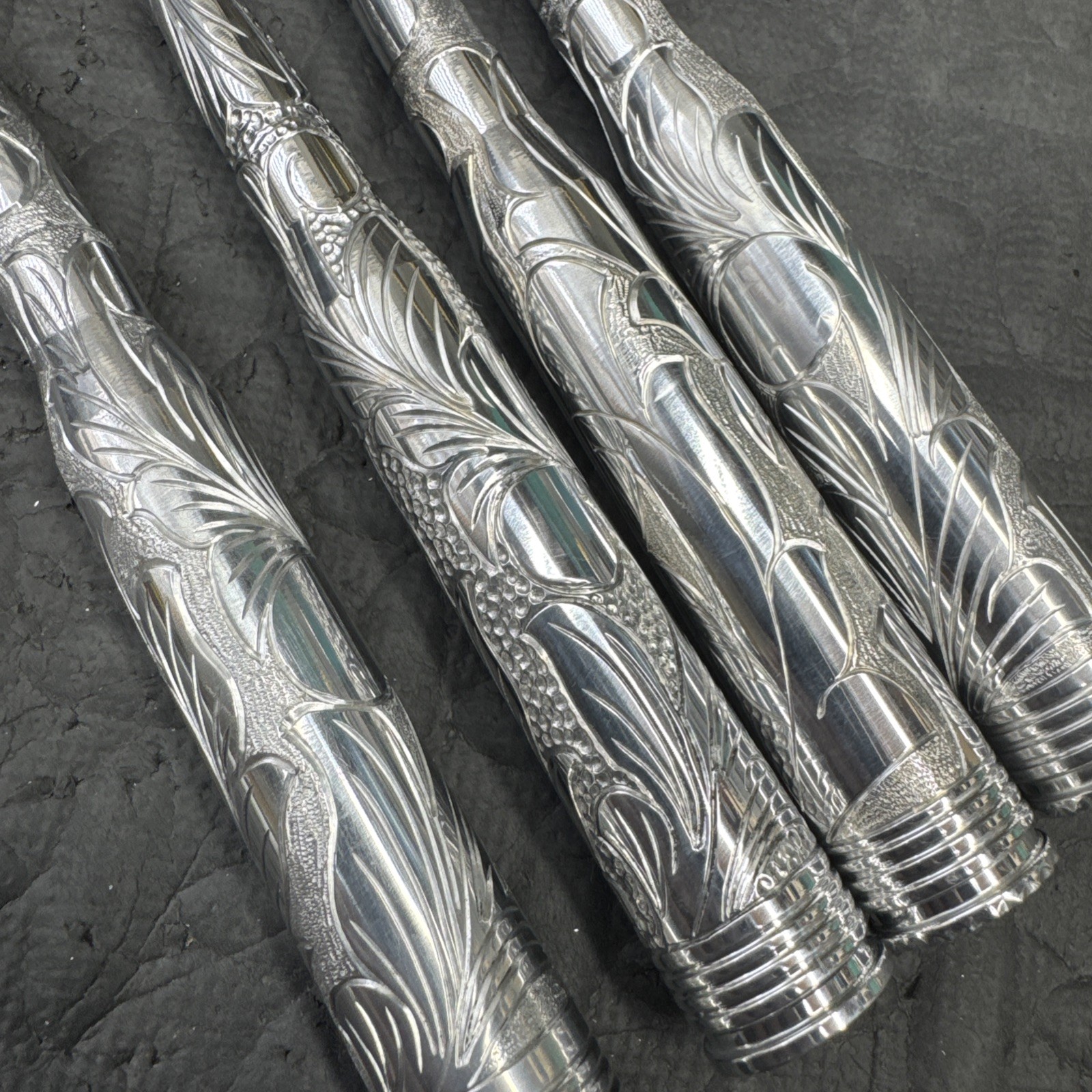 Polished Hand Engraved Bullet Antenna