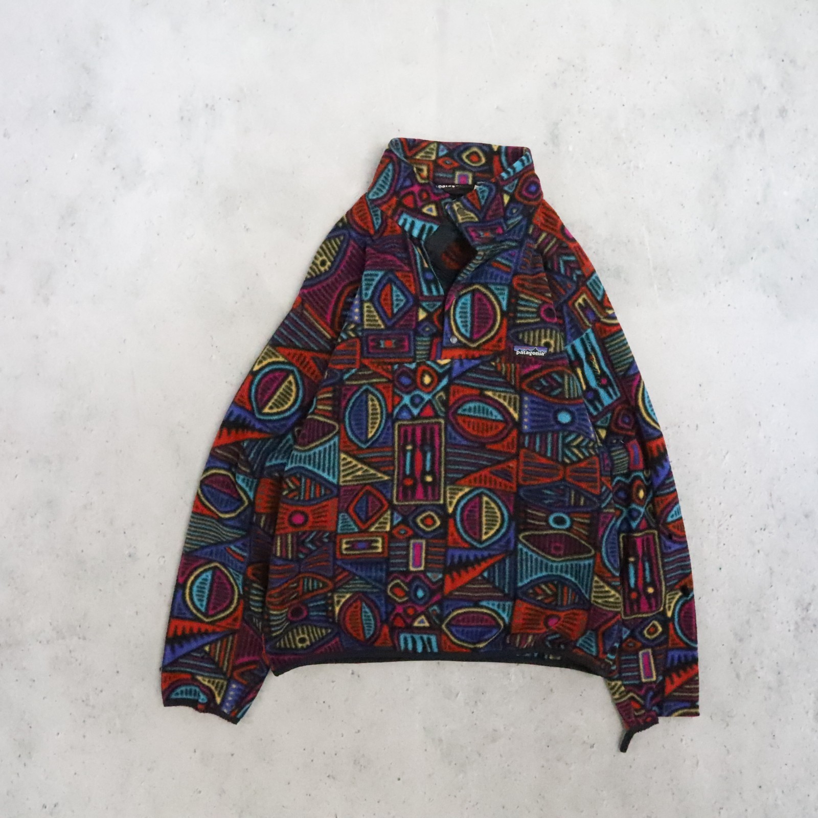 Vintage Patagonia Aztec Aboriginal Synchilla Snap T Fleece Jacket Medium 90s