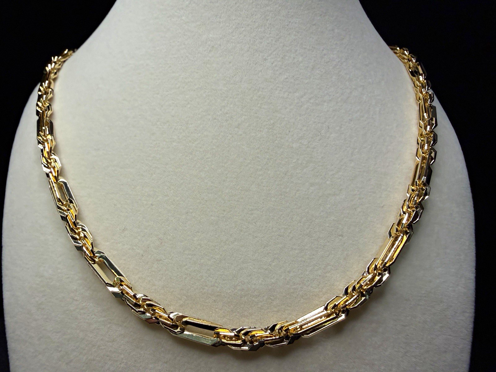 Figarope Milano 24in 5MM 14K Stamped Gold Premium Finish Brand New Stand Out