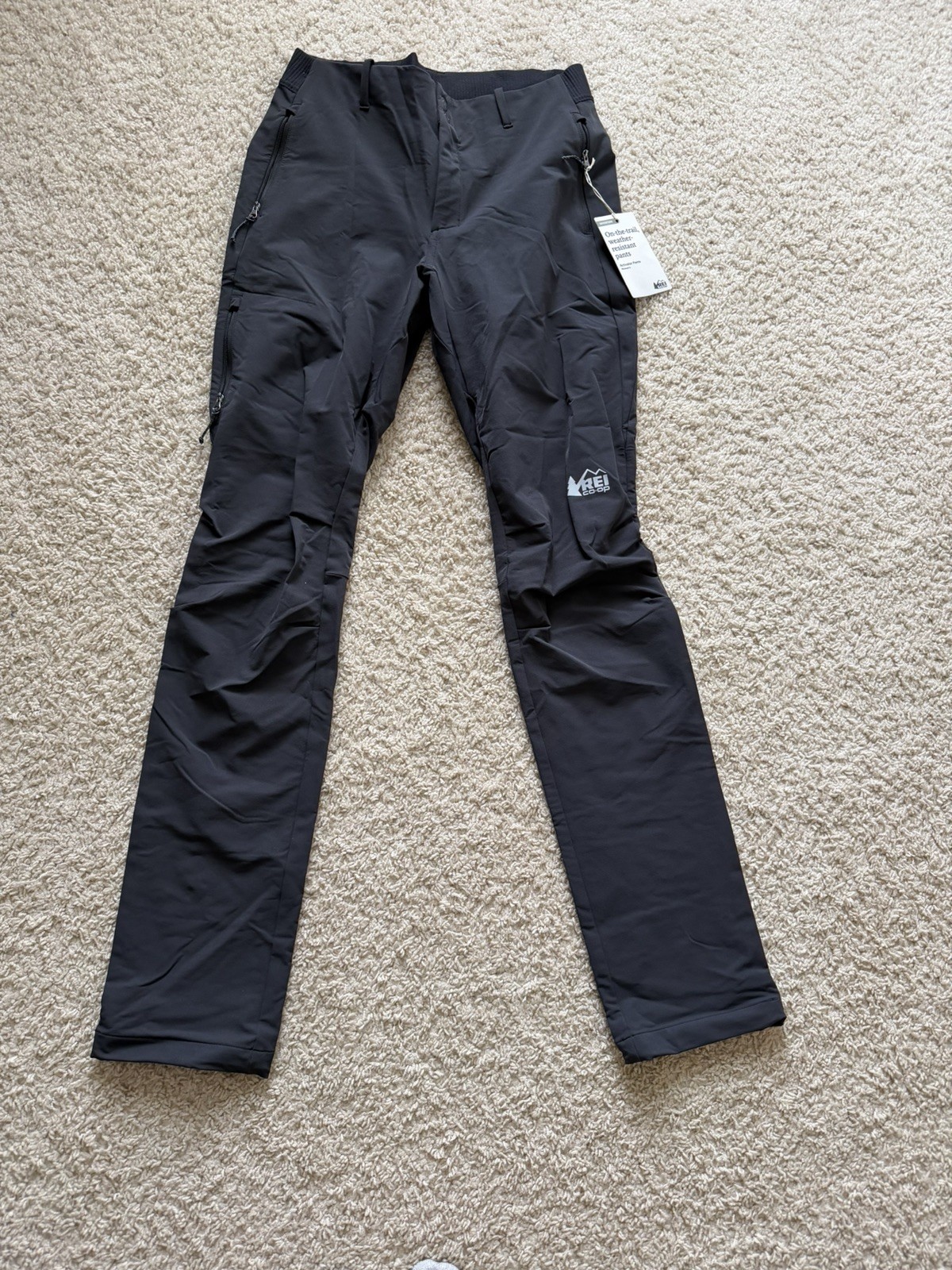 NWT REI Co-op Activator Pants Women\'s Small Tall Black Weather-Resistant Hiking
