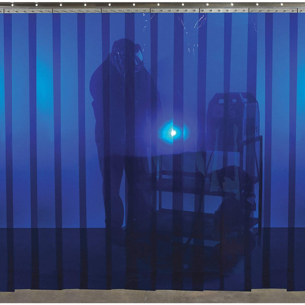 STEINER 83413B Welding Strip Curtain,6ft H,10ft W,Blue 36RD71