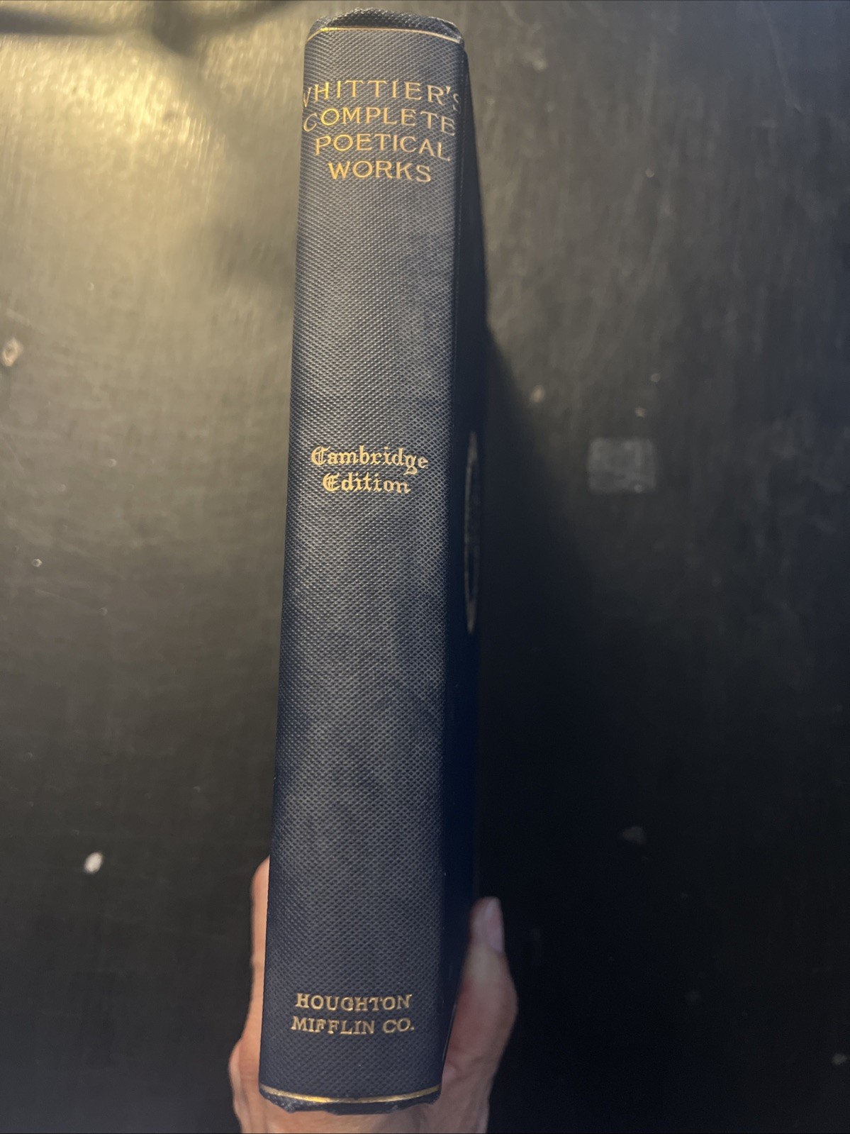 Whittier\'s Complete Poetical Works, Cambridge Edition 1894, Horace E Scudder, ed
